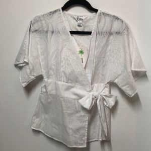 NWT Lilly Pulitzer S Suri Wrap Tunic Burnout (rare